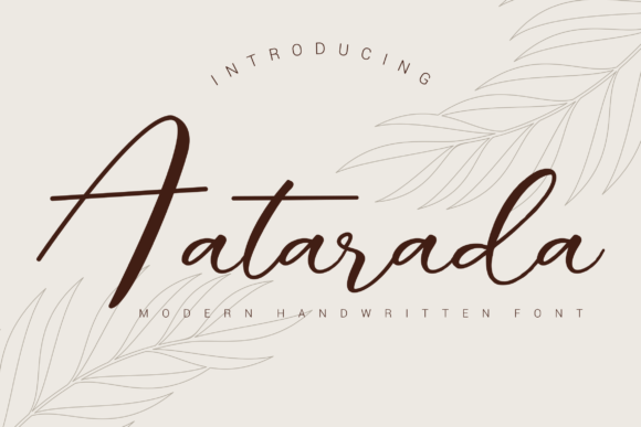 Aatarada: A Script Font for Modern Branding