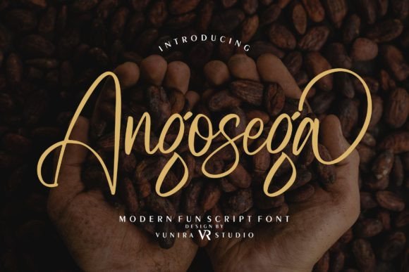 Angosega: A Script Font for Editorial Design and Branding