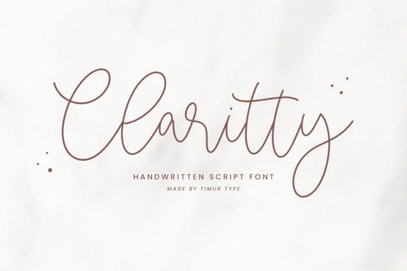 Claritty: A Sweet Handwritten Font for Digital Branding