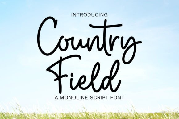 Country Field: The Graceful Script Font for Handmade Brands