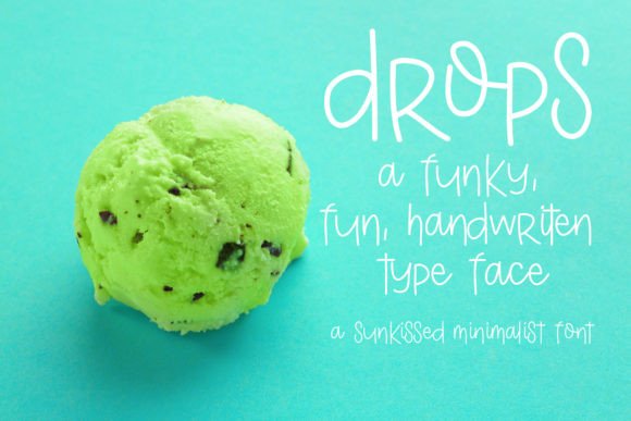 Drops: The Bouncy Handwritten Typeface for Creative Sellers