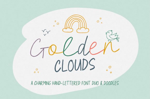 Golden Clouds Font for Web Design Projects
