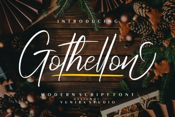 Gothellon Script Font for Modern Web Design
