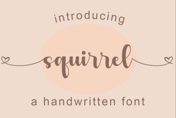 Squirrel Script Font for Editorial Design